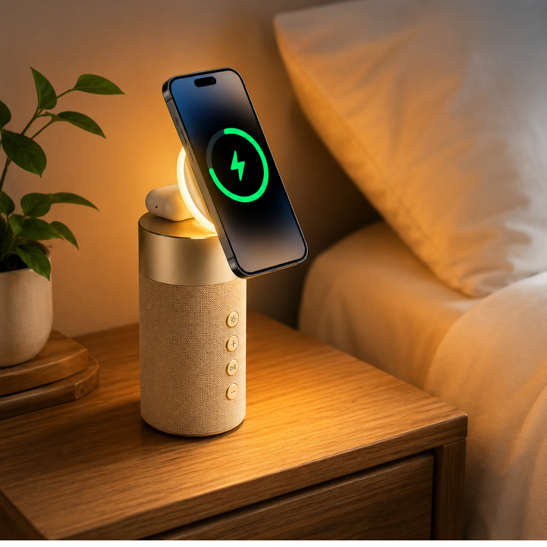 GlowCharge 3-in-1 Wireless Charger & Speaker
