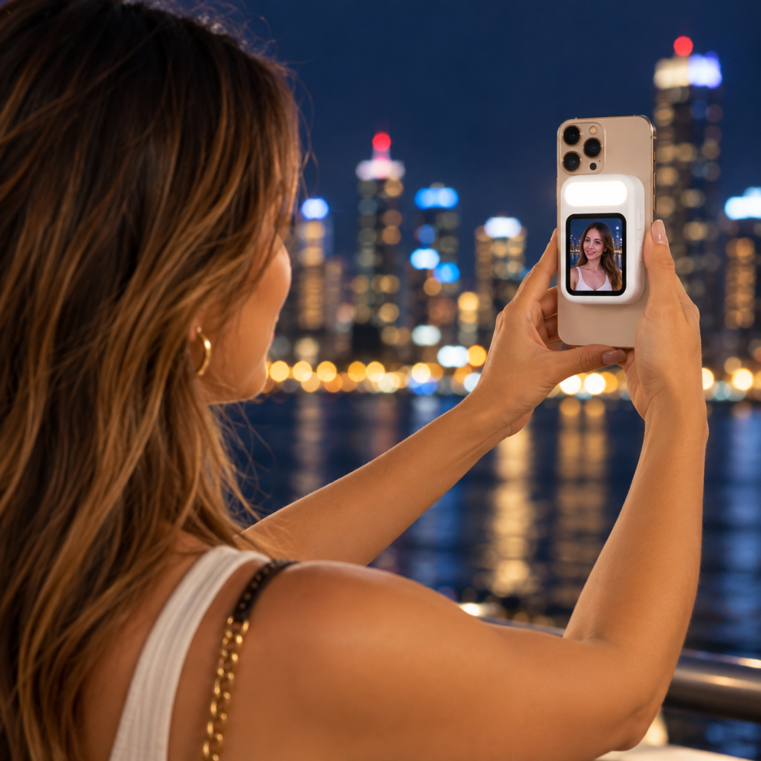 SnapMirror - Magnetic Rear Camera Screen with Selfie Light