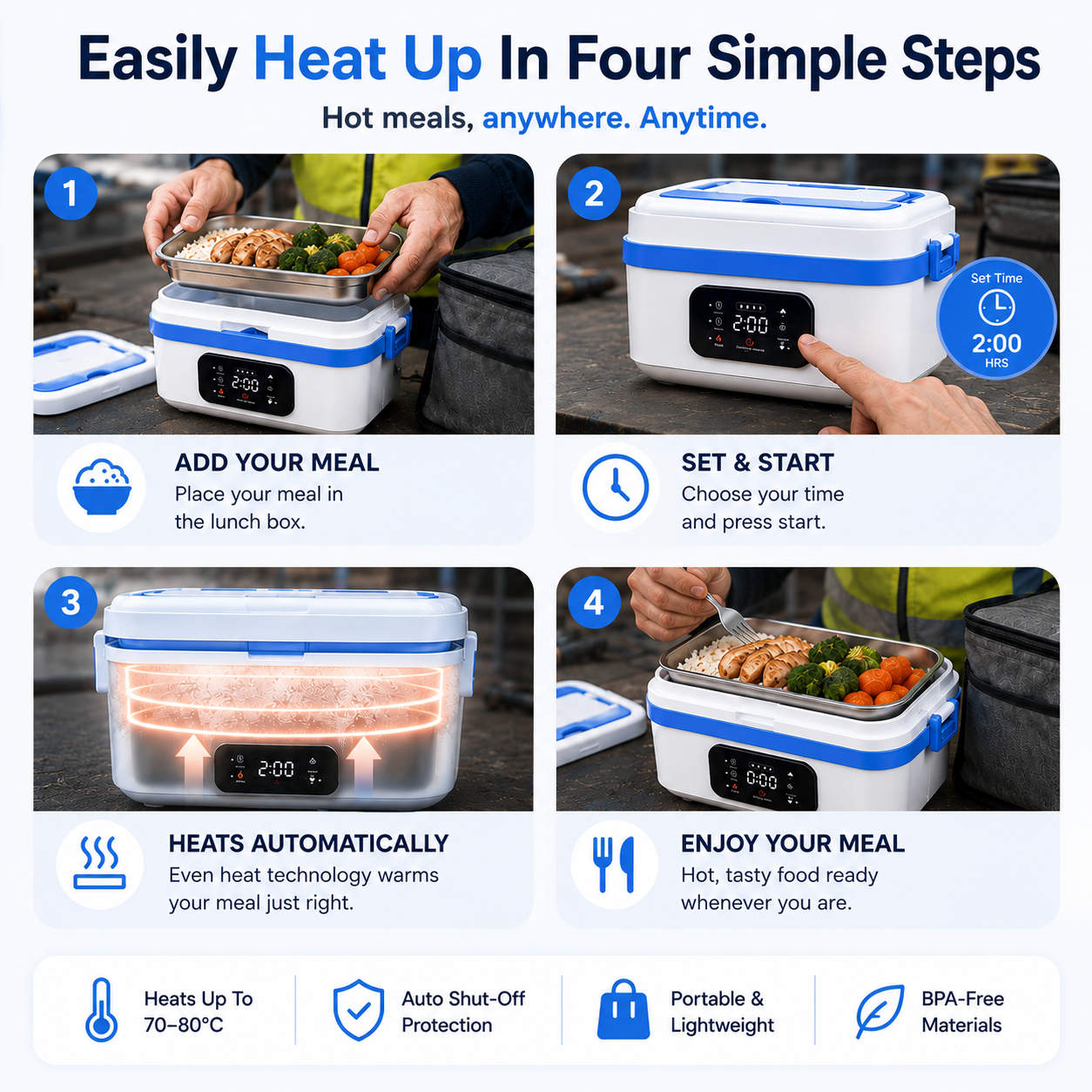 Heativa - Portable Electric Heating Lunch Box