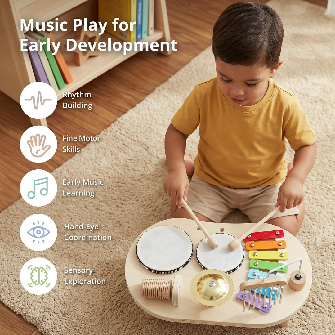 RhythmBuddy - Kids Wooden Music Station
