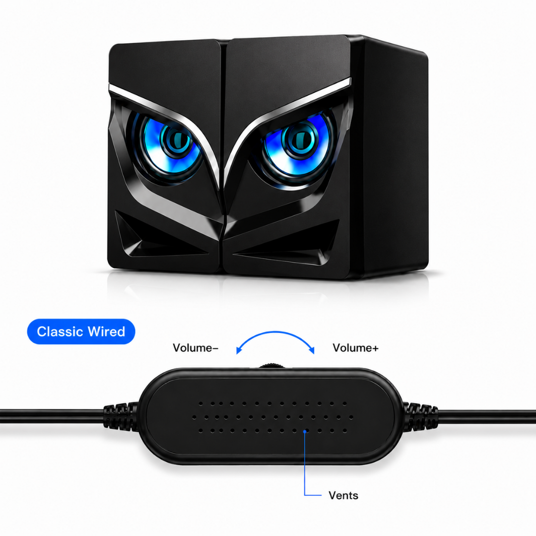 PulseGlow - LED Desktop Speakers with Bluetooth