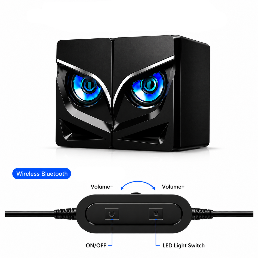 PulseGlow - LED Desktop Speakers with Bluetooth