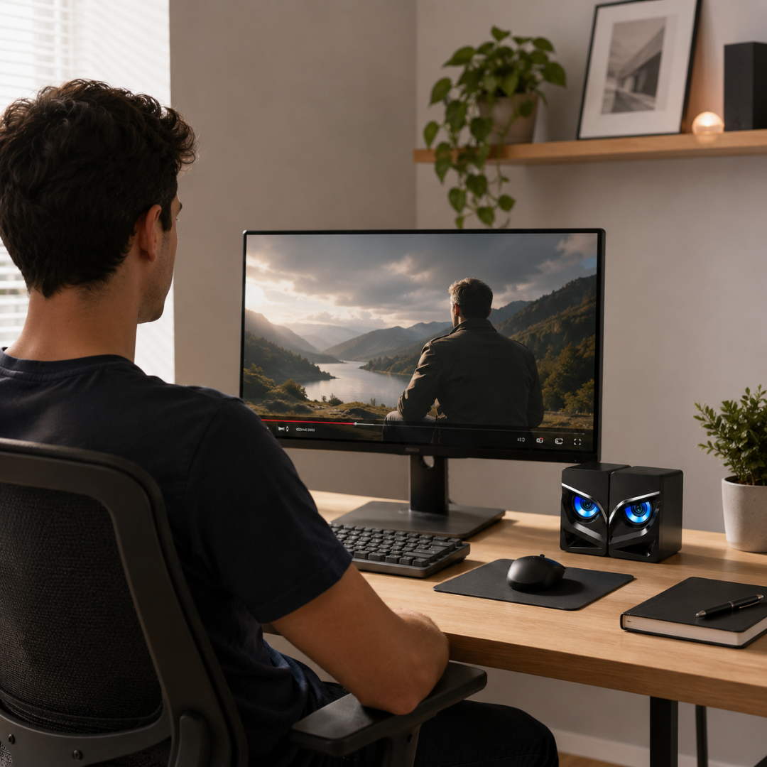 PulseGlow - LED Desktop Speakers with Bluetooth