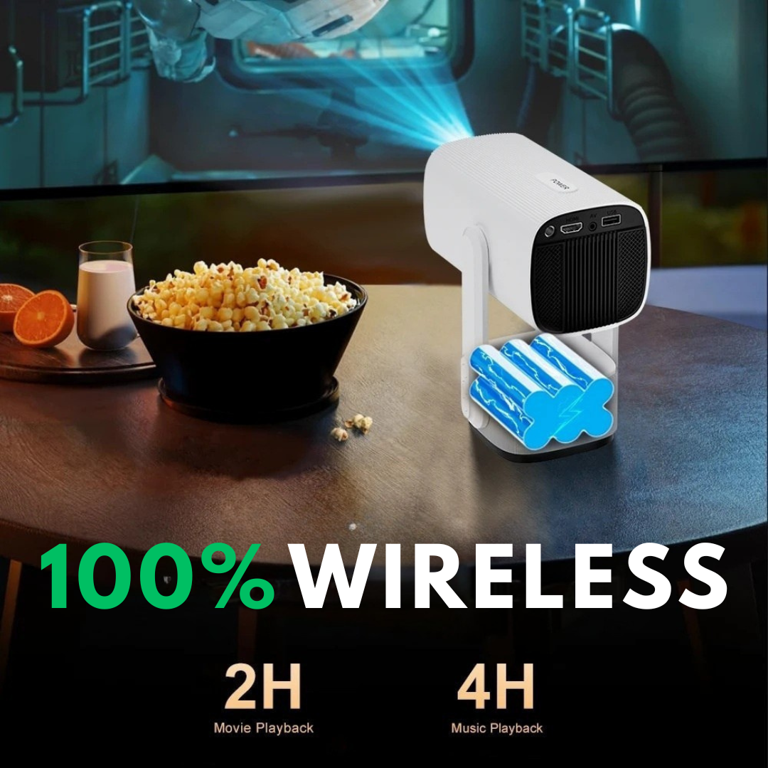 PortaView360 Wireless - Battery Operated Ultra HD Projector