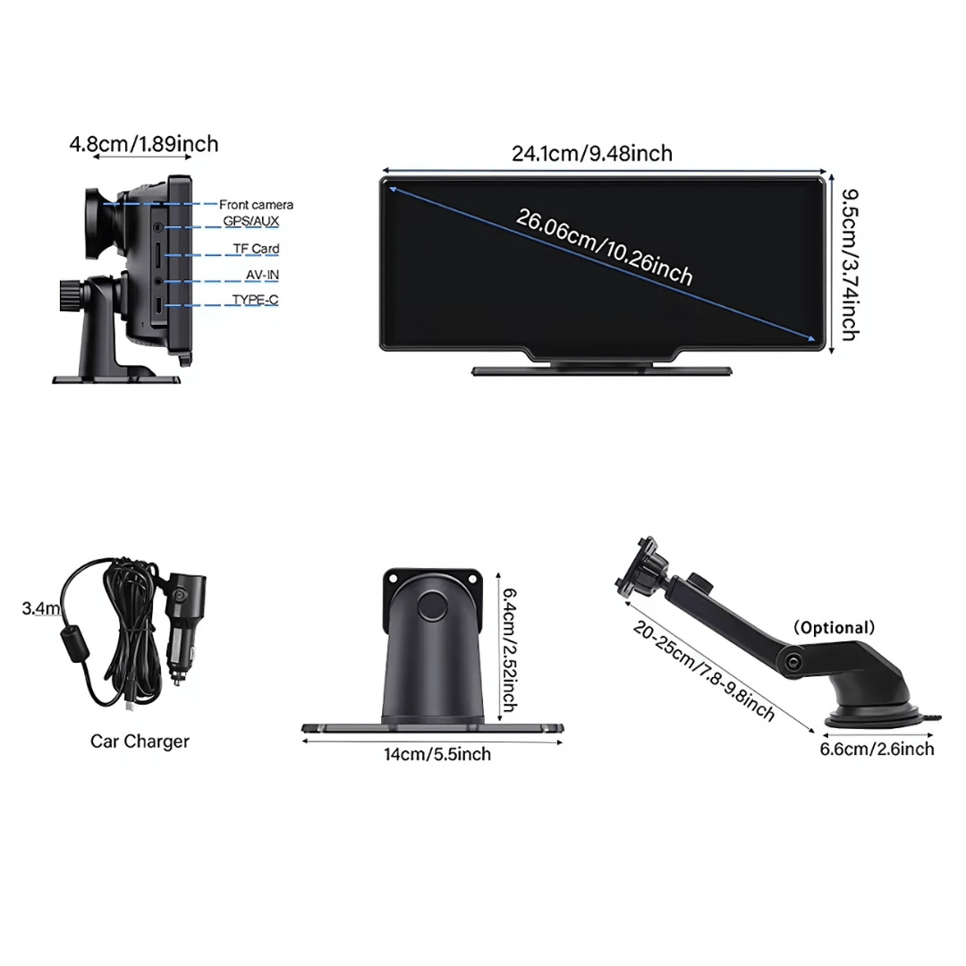 MountGo 2 Pro - Car Screen with Apple CarPlay & Android Auto