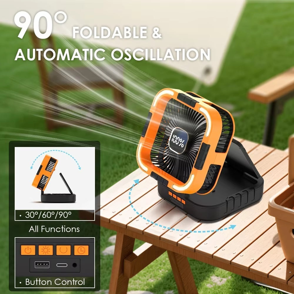 SolarBreeze - 3 in 1 Solar Camping Fan