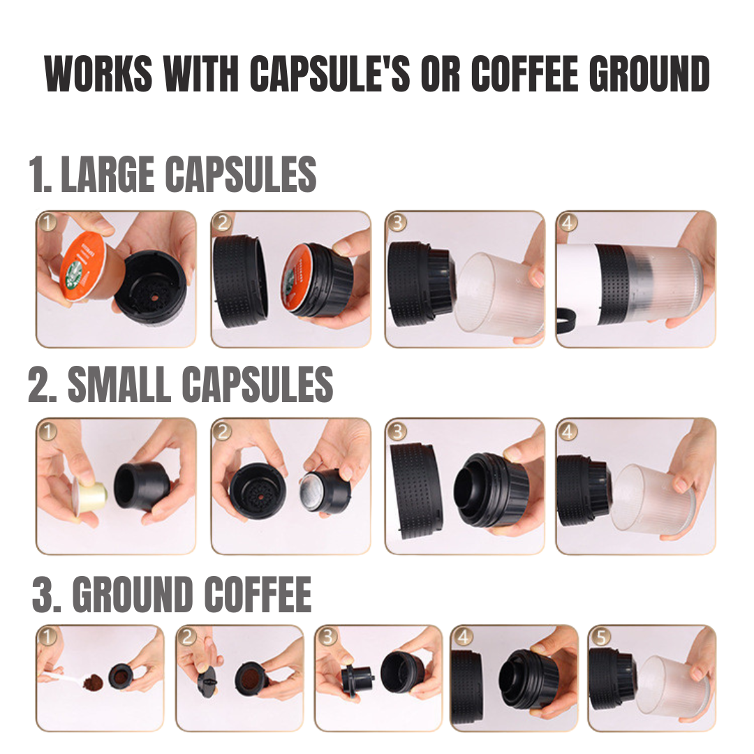 PortaBrew Express - Portable Coffee Machine with Heat