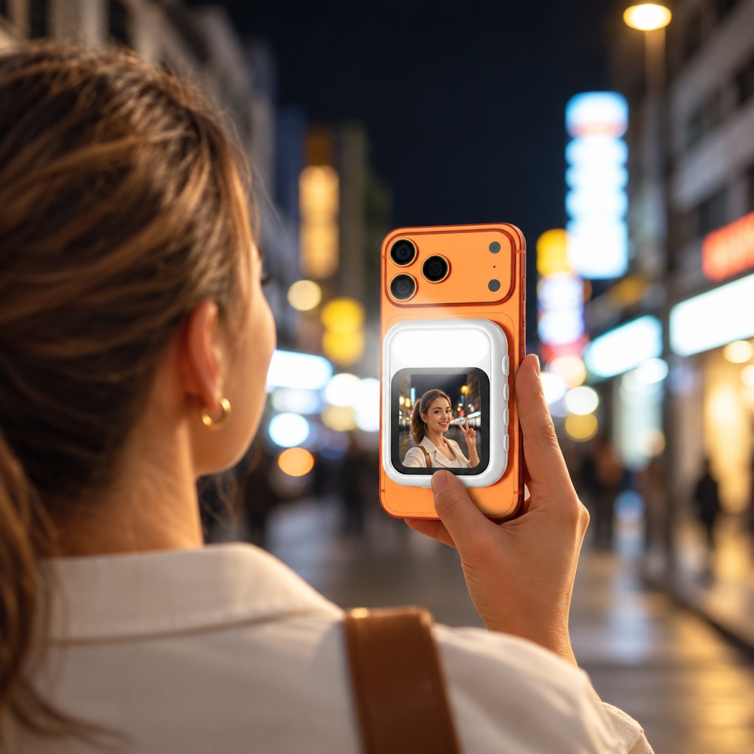 SnapMirror - Magnetic Rear Camera Screen with Selfie Light
