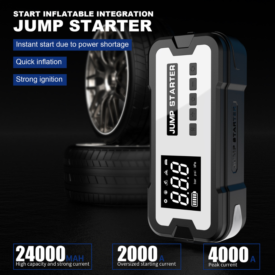 AutoResQ - 4in1 Portable Car Jump Starter with Air Pump