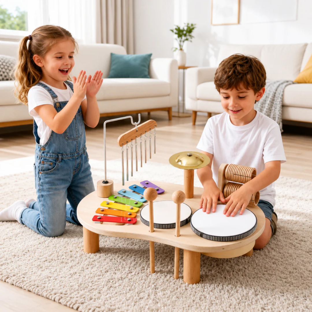 RhythmBuddy - Kids Wooden Music Station