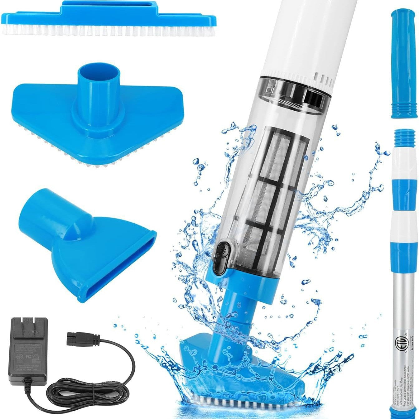 AquaVac - 3 in 1 Cordless Rechargeable Pool Vacuum Cleaner