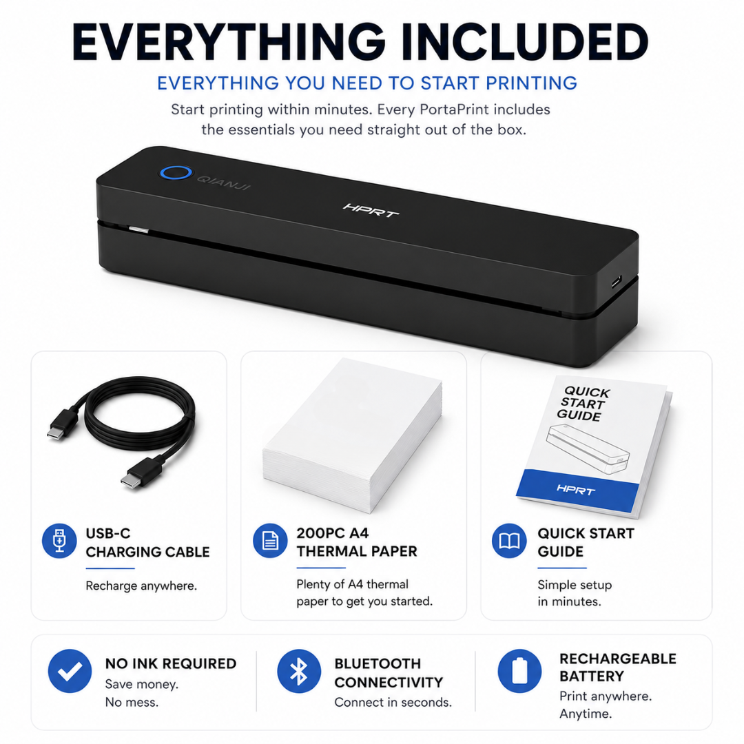 PortaPrint - Wireless Inkless A4 Printer