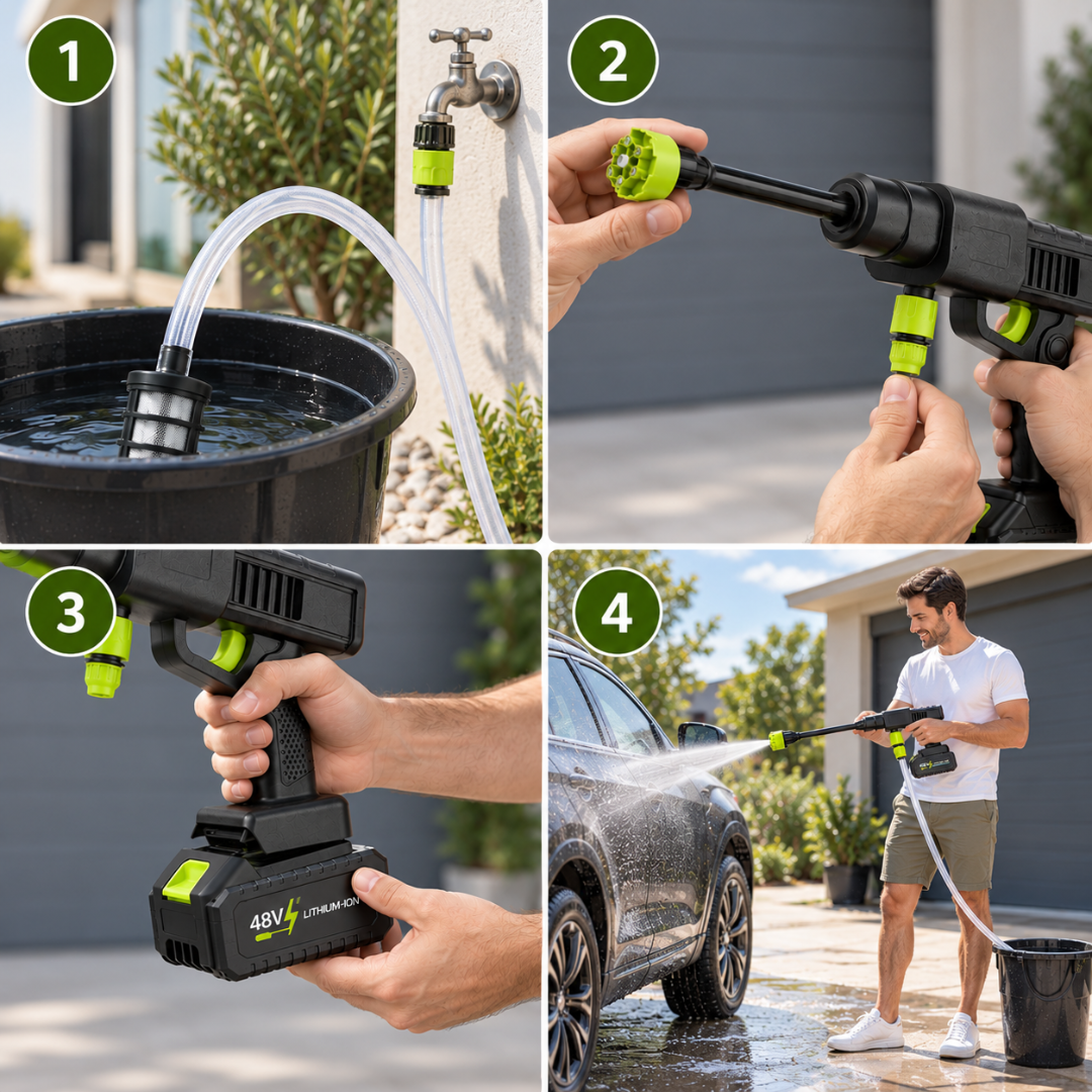 AquaJet - Cordless High Pressure Car Washer