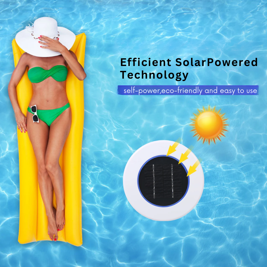 SolarClear -Solar Powered Pool Ionizer with LED Light