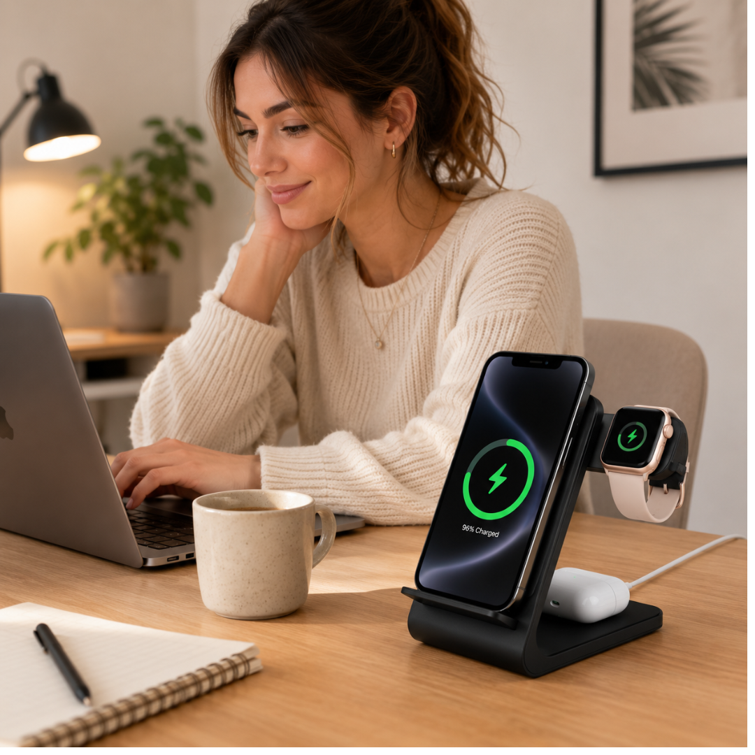 PowerBase Pro - 3-in-1 Wireless Charger
