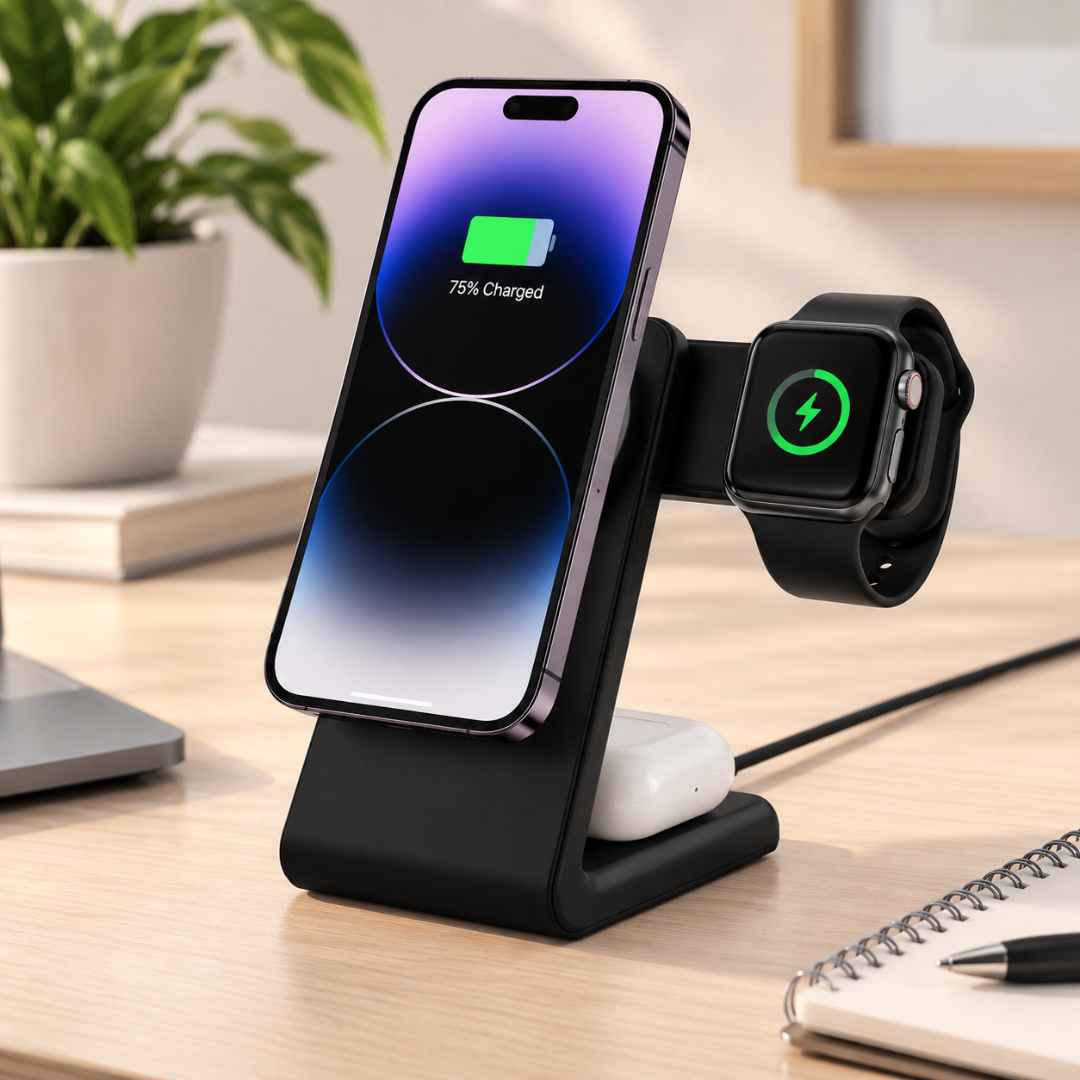 PowerBase Pro - 3-IN-1 Magnetic Wireless Charger