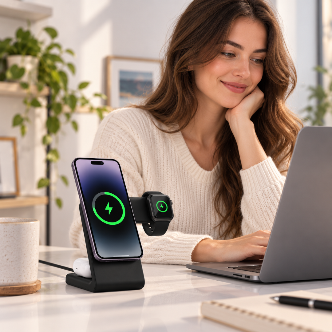 PowerBase Pro - 3-IN-1 Magnetic Wireless Charger