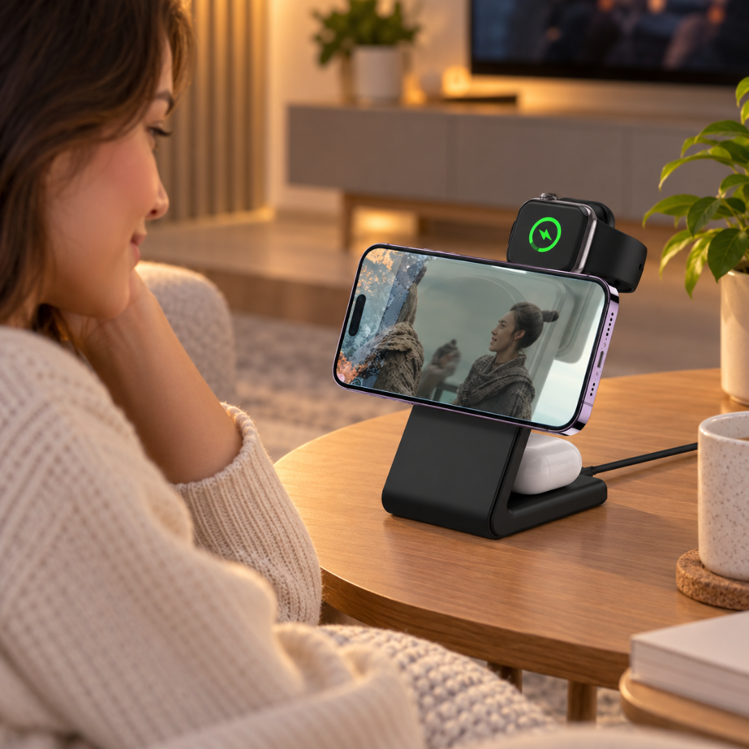 PowerBase Pro - 3-IN-1 Magnetic Wireless Charger