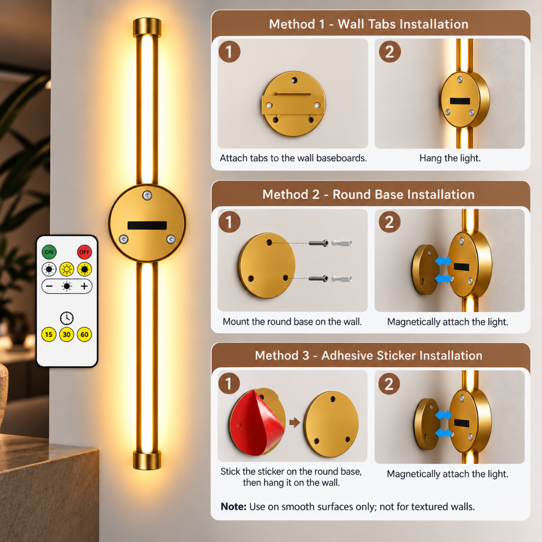 ZenLumin - Remote Control LED Wall Light