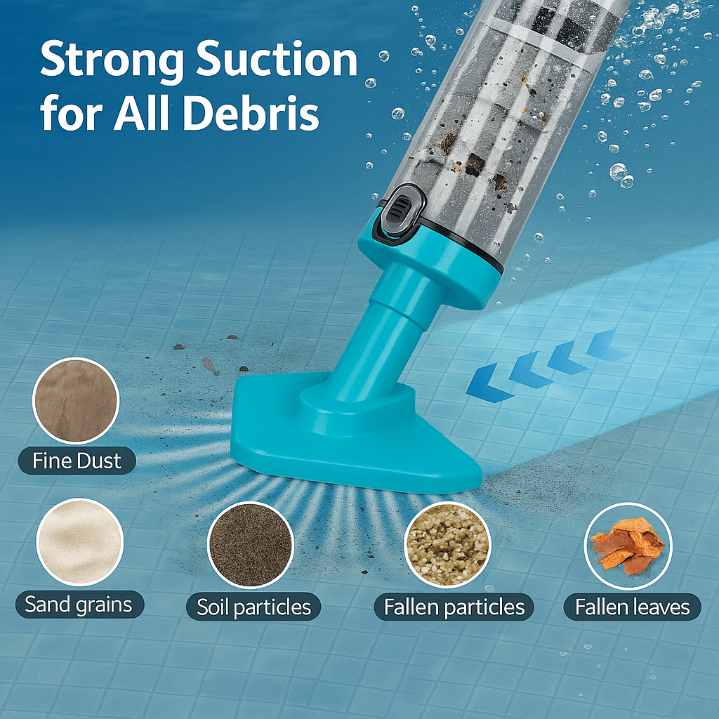 AquaVac - 3 in 1 Cordless Rechargeable Pool Vacuum Cleaner - OneTapWireless