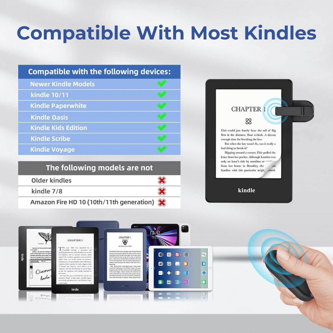 Ergonomic Kindle Page Turner - OneTapWireless