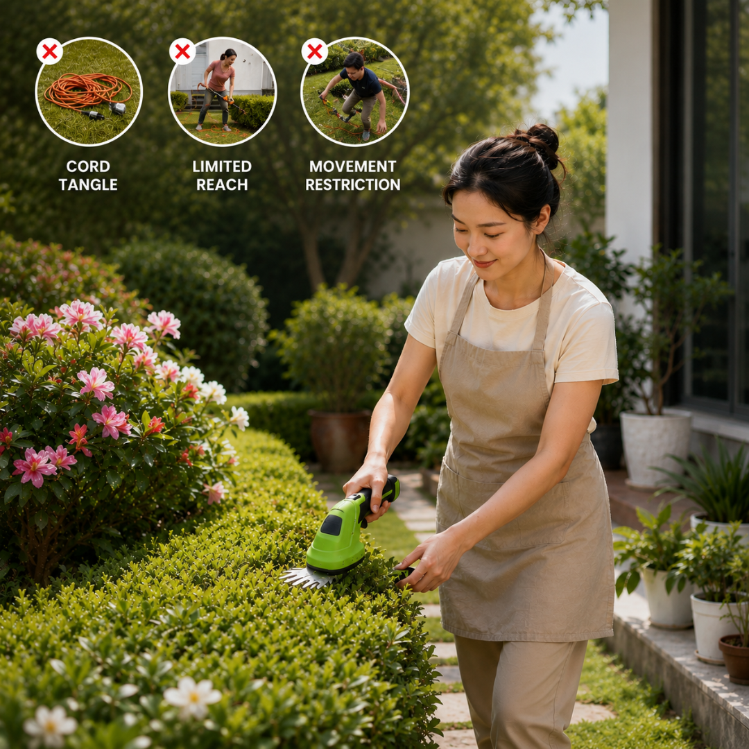 TurfVolt - 2-in-1 Cordless Grass Shear & Hedge Trimmer
