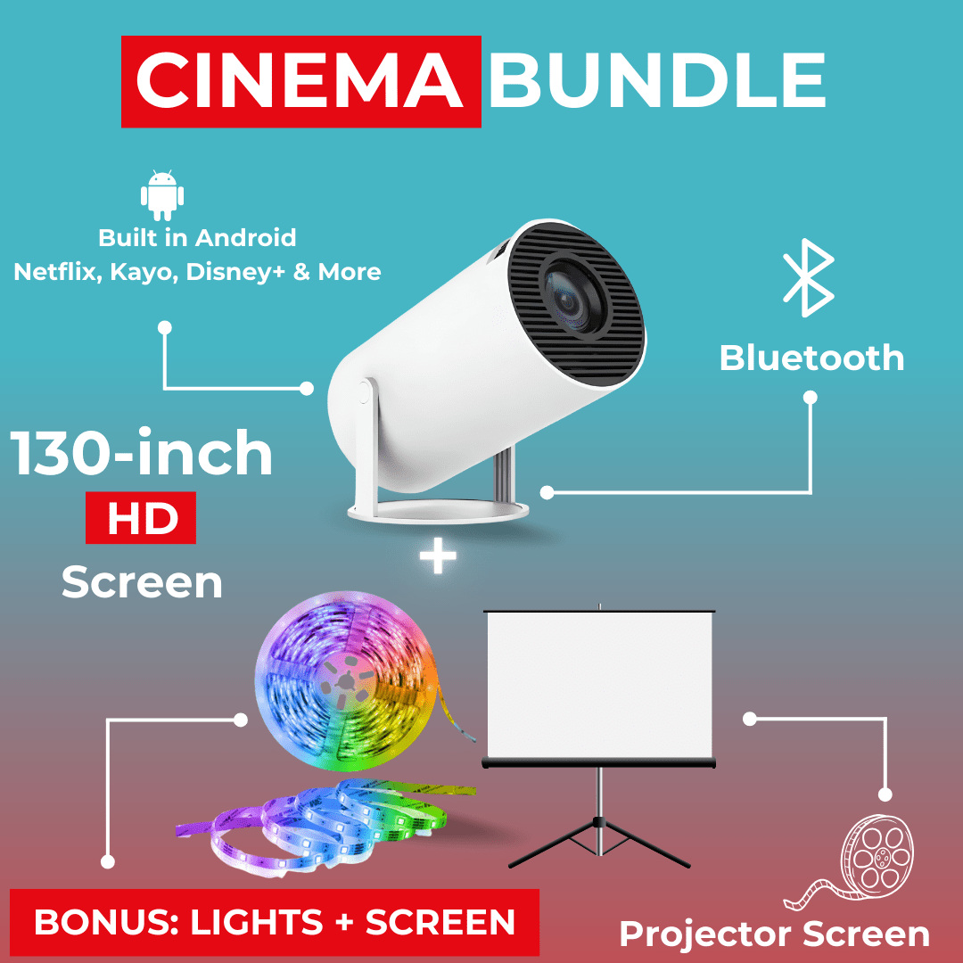 PortaView360 Pro - Ultra HD Portable Projector - OneTapWireless