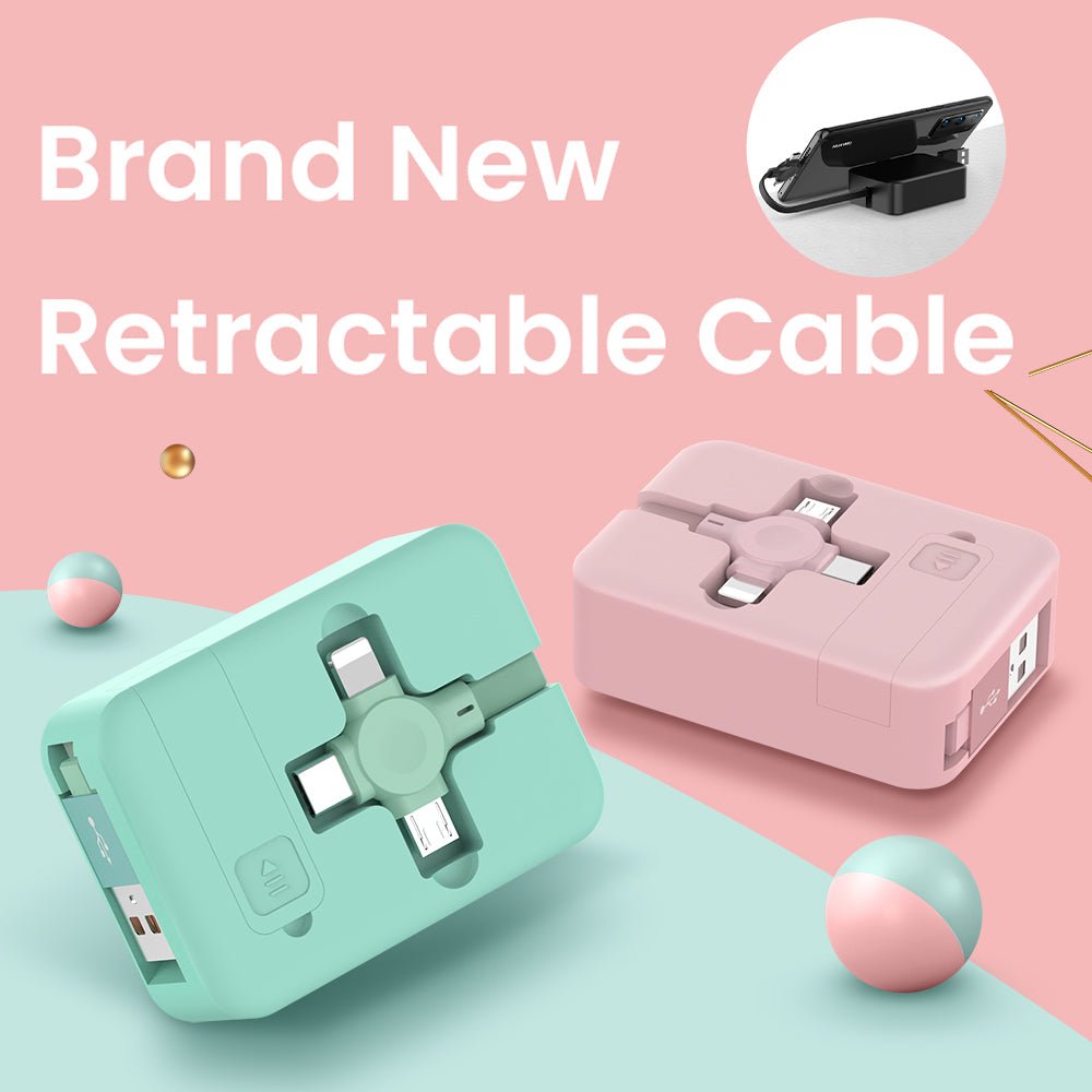 SnapCable – Retractable 3in1 Charging Cable - OneTapWireless