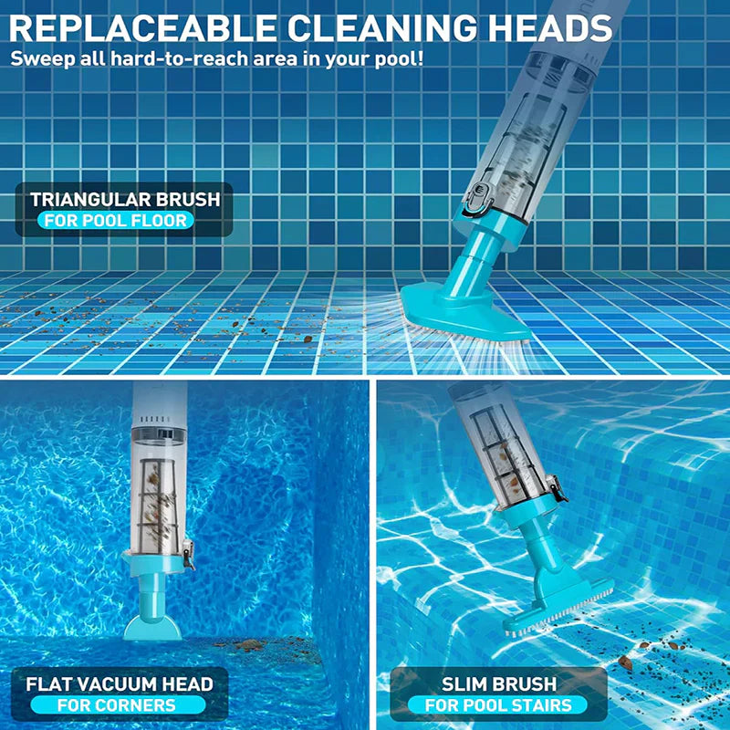 AquaVac - 3 in 1 Cordless Rechargeable Pool Vacuum Cleaner