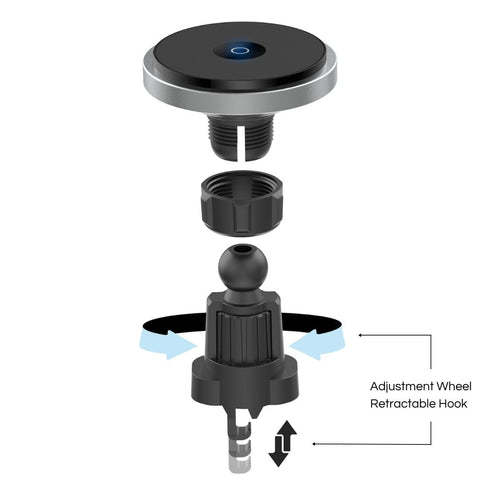 MountGo 15W Wireless Car Charging Mount - OneTapWireless