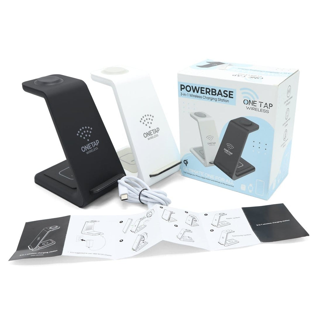 PowerBase - 3-IN-1 Wireless Charger - OneTapWireless